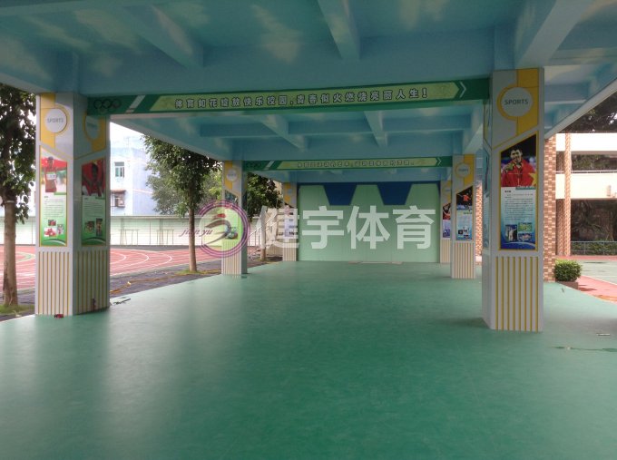 深圳市龙岗区龙西小学PVC地胶板施工_PVC项目工程